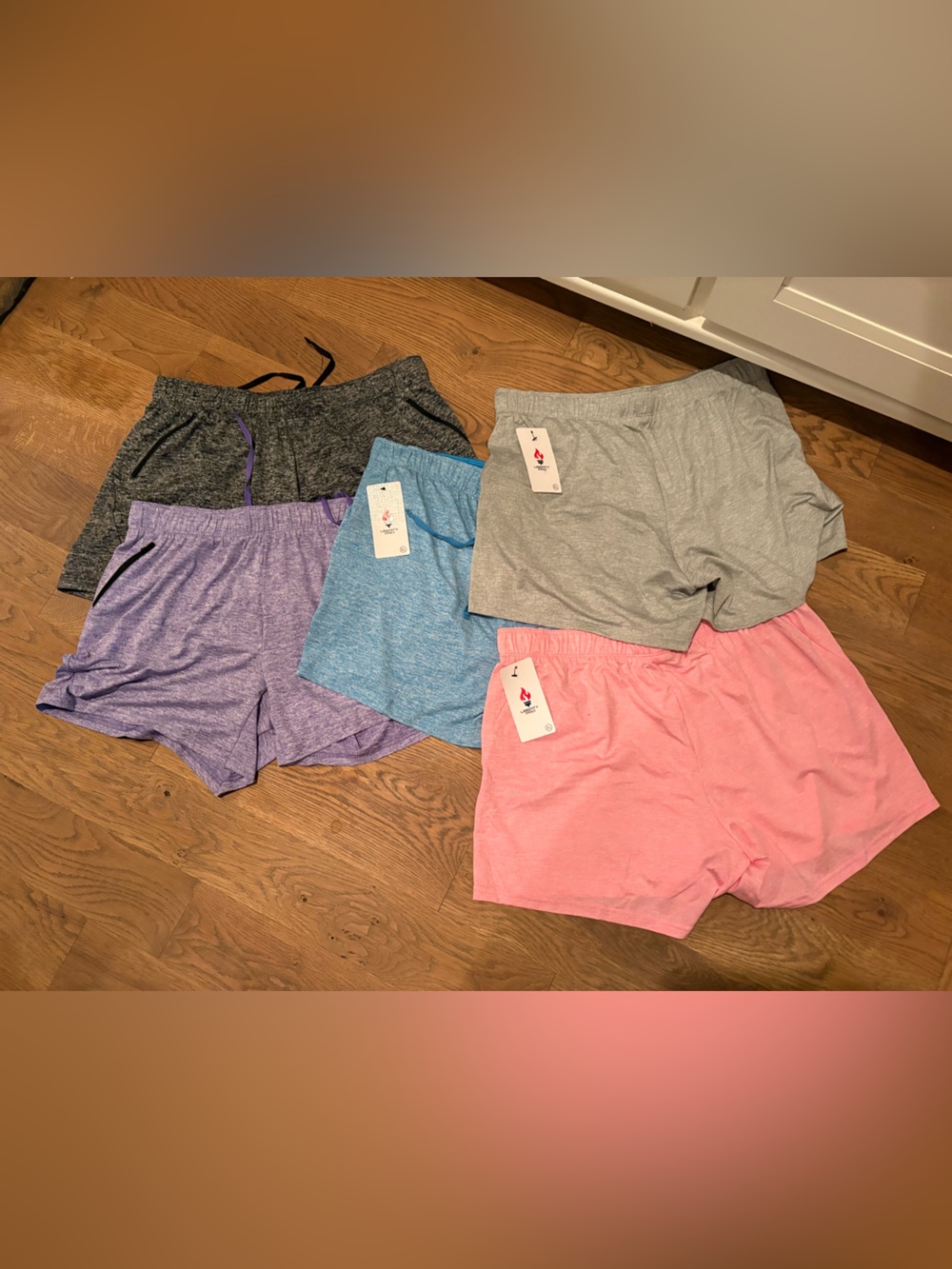 Women’s Knit Lounge Shorts - Pink, Gray, Blue, Purple, Charcoal- sold as set .